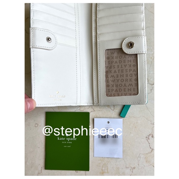 NWT Kate Spade Bifold Wallet Camellia Street Brightberl Green Teal - Picture 5 of 8